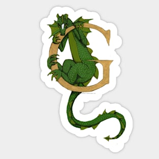 Green Dragon Letter G 2023 Sticker